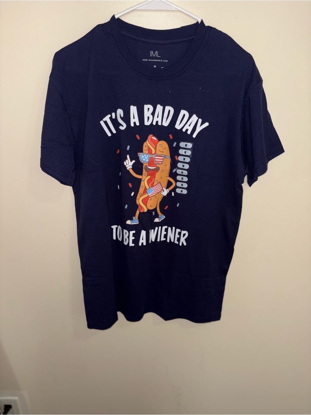 IML Black Graphic Tee - "It's a Bad Day to Be a Wiener"